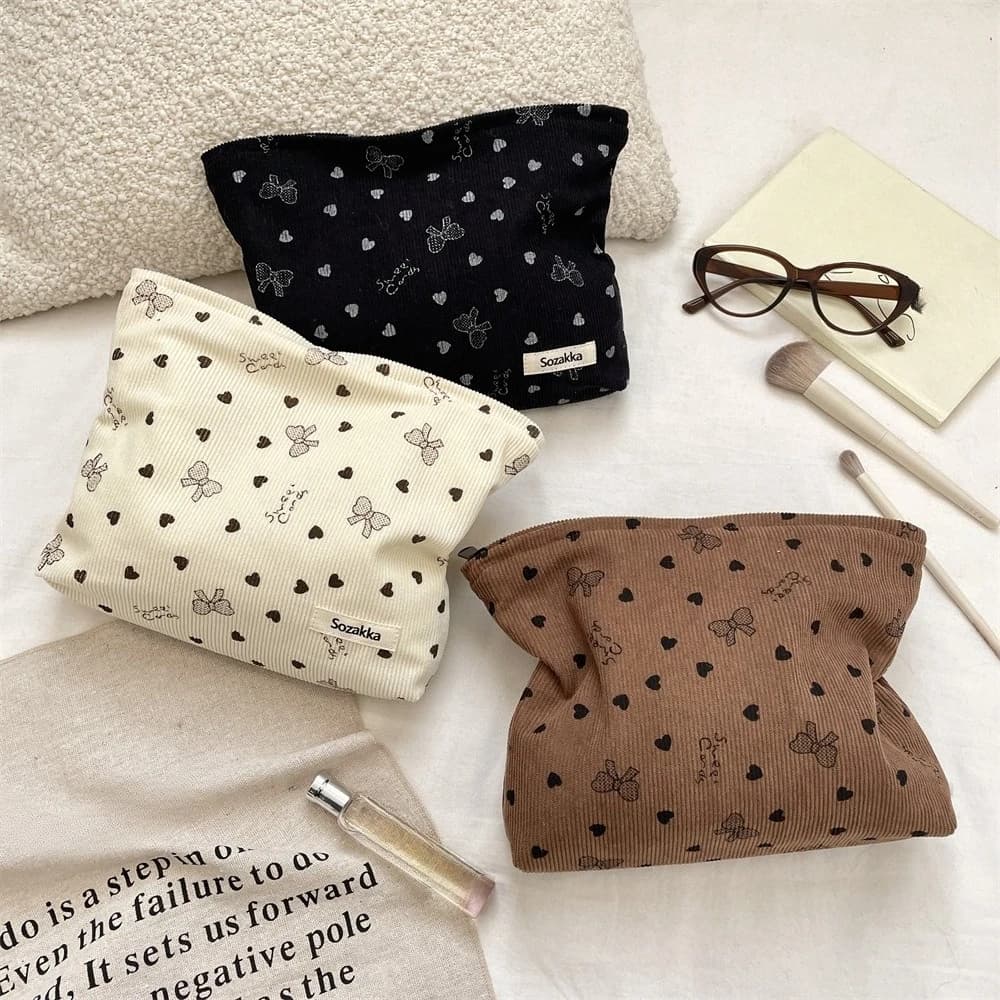 Nuova borsa portaoggetti portatile per rossetto cosmetico da viaggio con stampa leopardata Borse per trucco da donna Borsa per organizer cosmetico Borse a mano con pochette