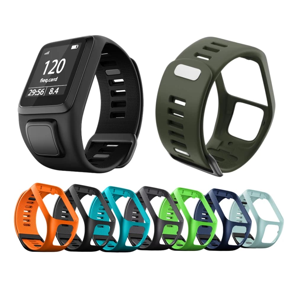 Single Piece TPU Strap for TomTom Runner 2 3 Replacement Bracelet for Fashion Silicone Strap for Spark/Adventurer Sports Belt