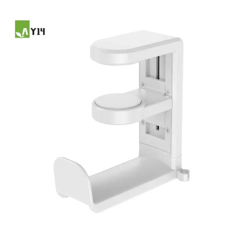 AY14 -Rotating Headphone Stand Adjustable Clamp-On Headphone Holder PC Gaming Headset Stand With 360 Degree Swivel