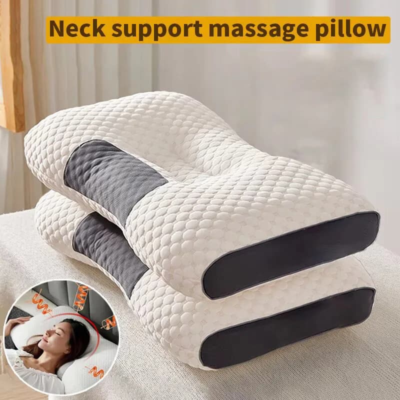 Nuovo Cuscino Ortopedico Cervicale in Fibra di Soia - Cuscino Massaggiante SPA per il Sonno Domestico e la Protezione del Collo