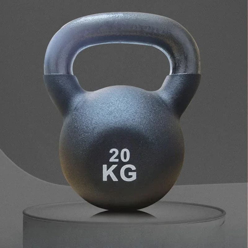 Kettlebell in Ghisa da 18kg / 20kg per Bodybuilding, Attrezzatura per Allenamento di Forza, Pesi da Palestra per Casa