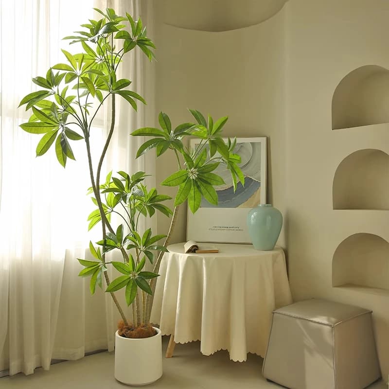 Simulation Green Plant Large leaf umbrella Fake tree Plant vase Interior decoration Bonsai Shooting pins Fake plants