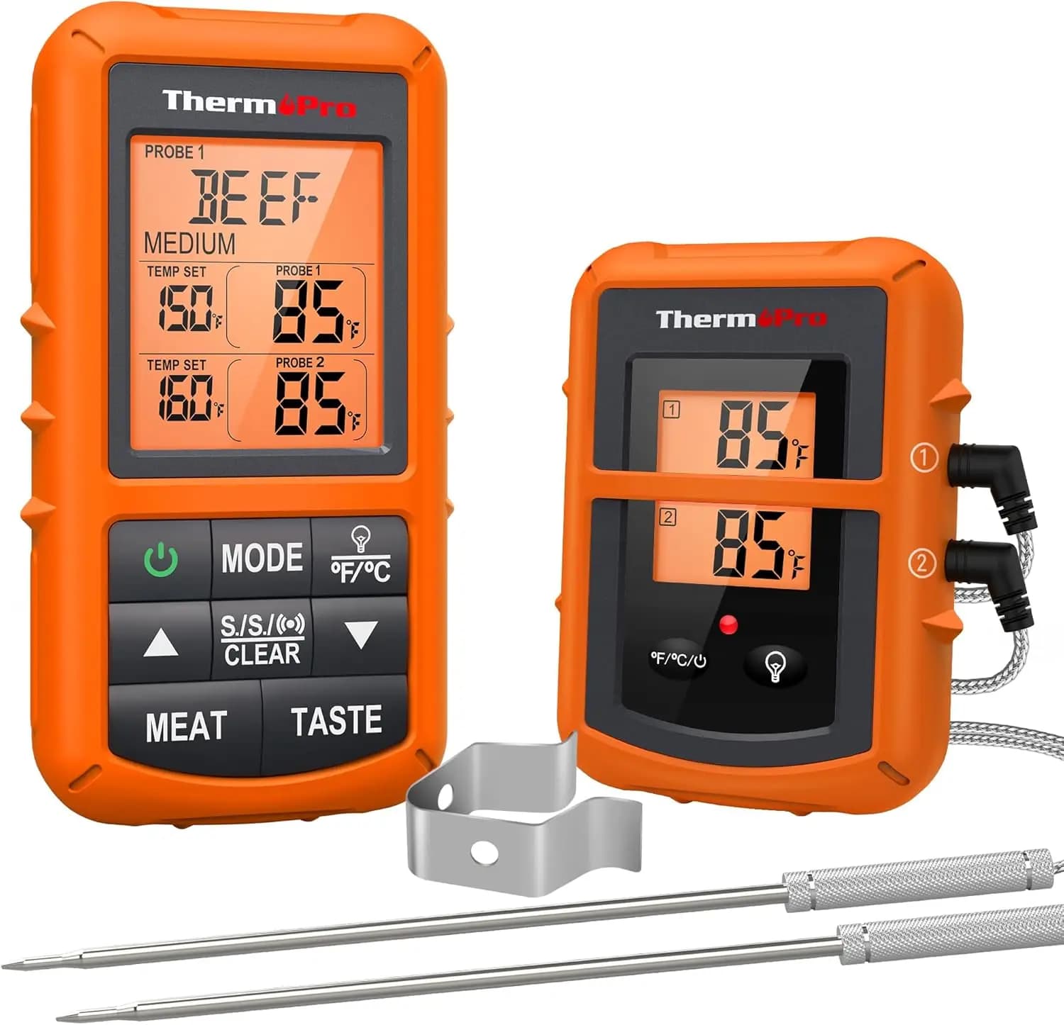 Wireless Meat Thermometer with Double Probe, 500FT capacity for Smoking, Barbecue and Kitchen