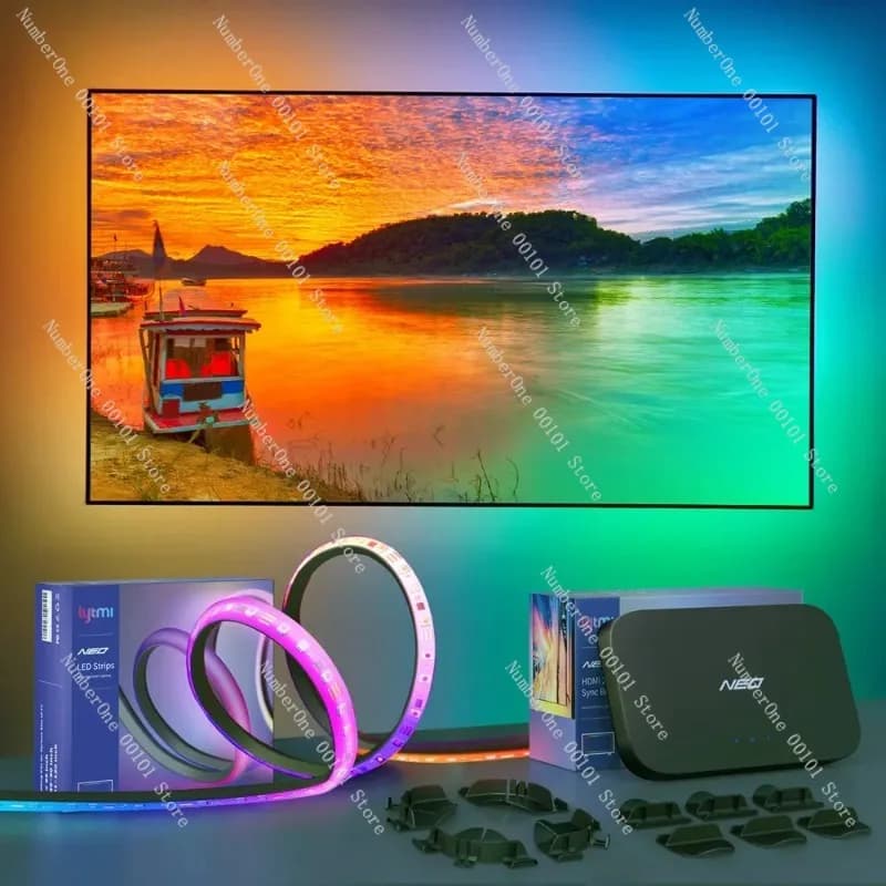 Lytmi Neo Luce ambientale LED Sync Box Strisce di retroilluminazione TV Immersione Illuminazione intelligente HD-MI 2.0 Sync Box con retroilluminazione TV