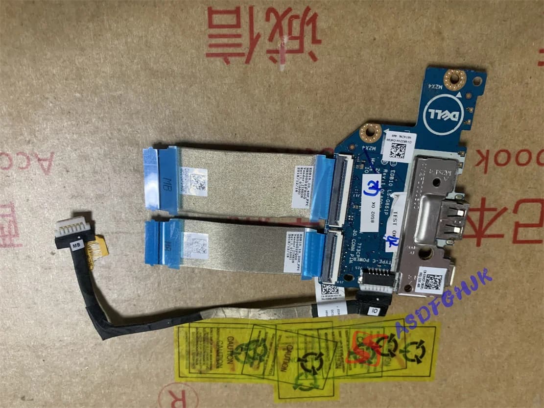 Genuino PER Dell Chromebook 3100 USB/USB C scheda jack di alimentazione con cavo rj2nm 0RJ2NM CN-0RJ2NM LS-G851P completamente testato