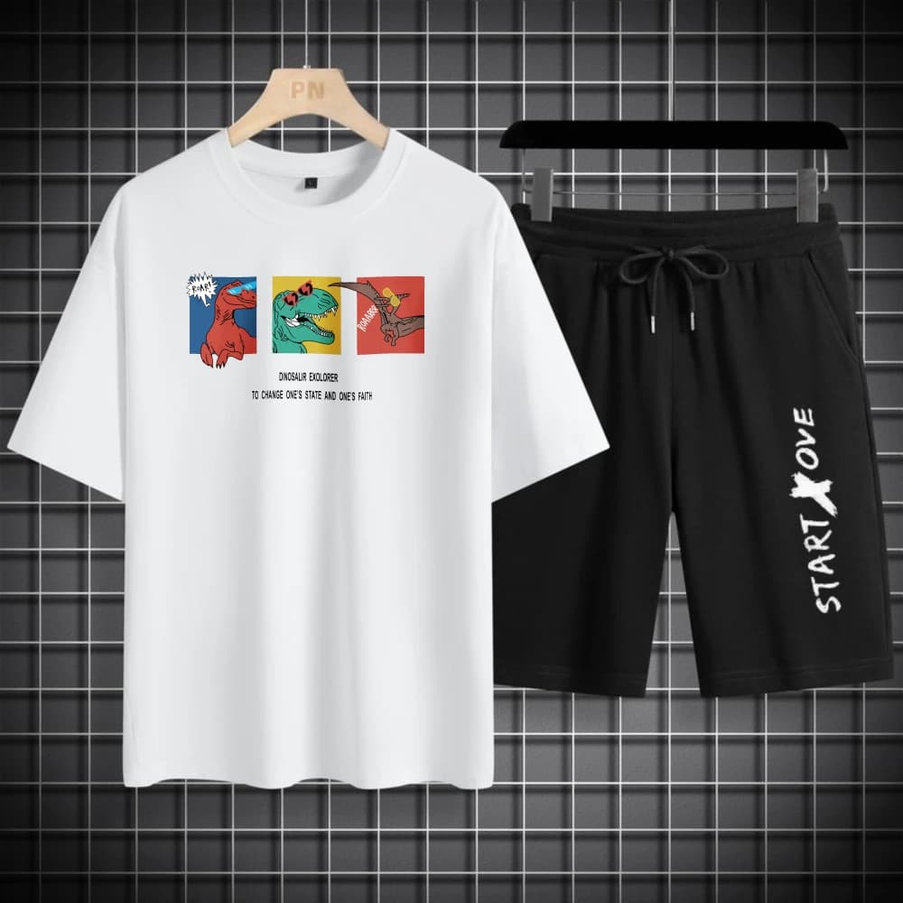 1pcs Men's t-shirt Sets 2026 Spring/Summer clothing set two-piece set 2 piece set 3D Printed Graphic men's sports suit