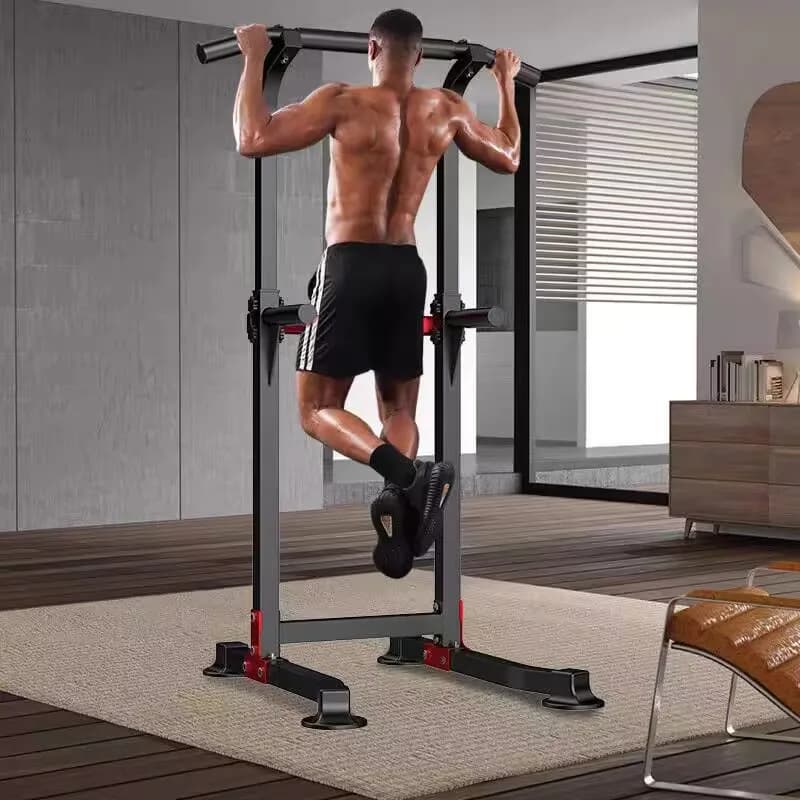 Stazione Multifunzione per Trazioni e Push-Up, Attrezzatura per Allenamento di Forza, Dip e Esercizi Core
