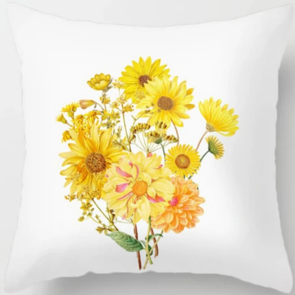 Modern Floral Decorative Pillow Cover Cushion Cover Soft Throw Pillow Case for Sofa Couch Home Decor