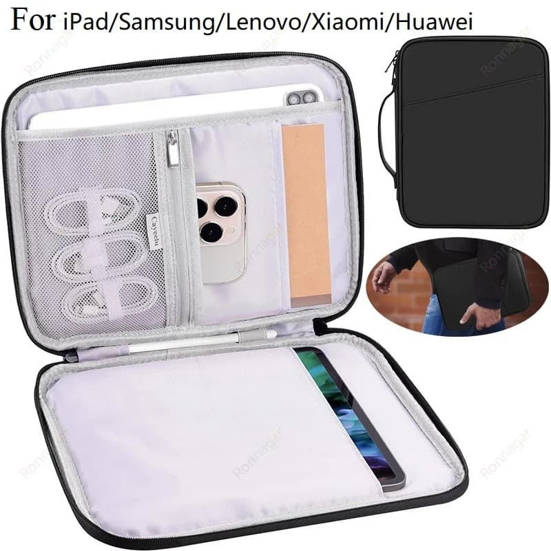 11 inch Tablet Sleeve Bag for 2024 iPad Pro 11 M4 iPad Air 10.9 M2 iPad 10th Air4 5 10.2'' 10.5'' Also fit Samsung Xiaomi Lenovo