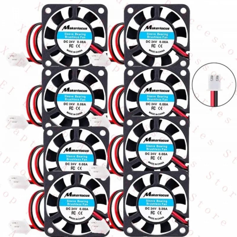 F 8 pieces Mini silent 3D printer 2 pin 40x40x10mm fan with cooling case 4010 24 V CC 40 mm