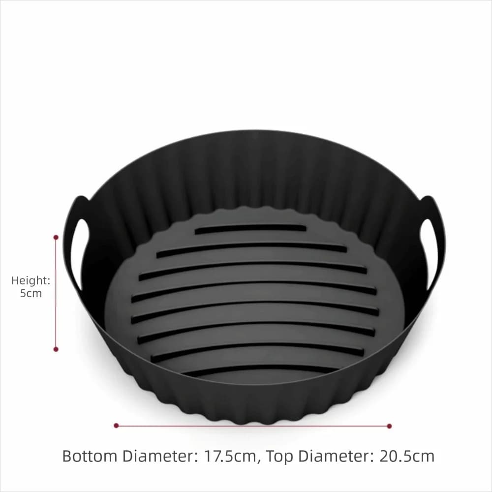 Silicone Air Fryer Baking Pan Foldable Reusable Air Fryer Basket Heat Resistant Non-stick Silicone Cooking Tray Kitchen Baking
