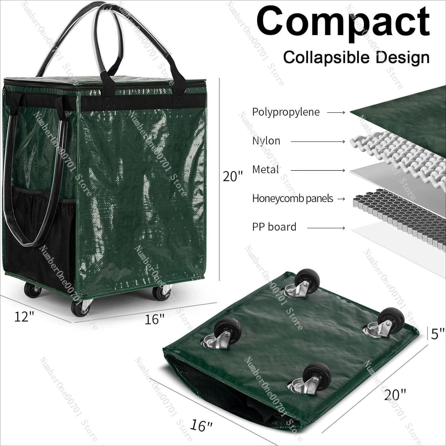 Bag for Expense with Wheels, Extra Large trolley for Food and Bucato with Wheels