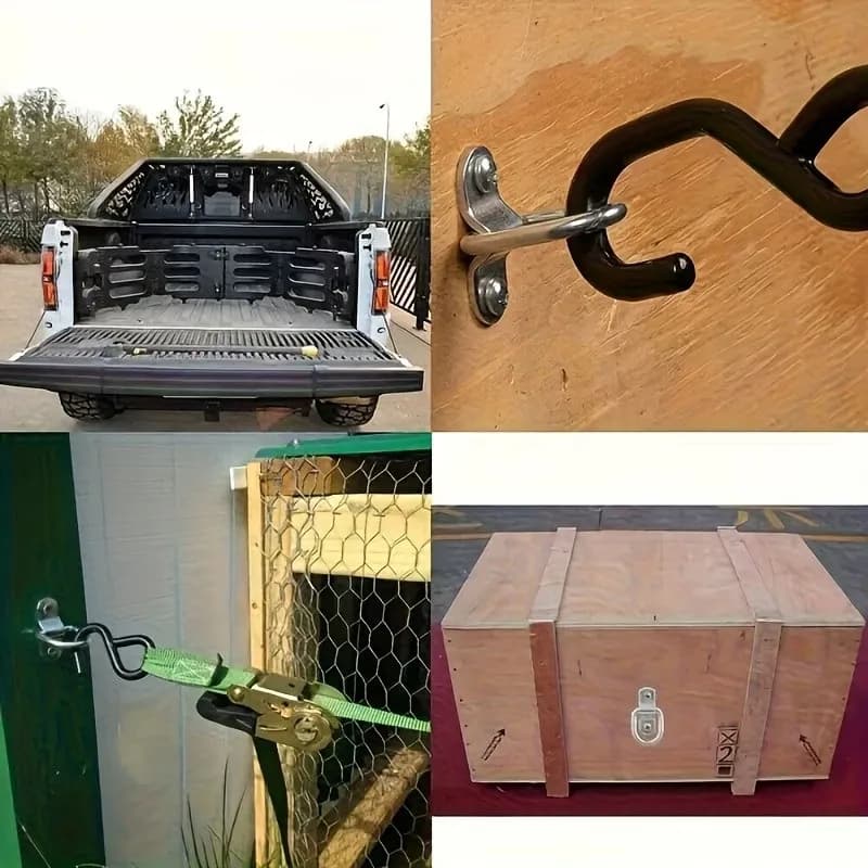 10 Anelli a D + 20 Viti, Ancoraggi Universali a D per Fissaggio, Blocco di Sicurezza per Rimorchi, Camion, Camper, Imbarcazioni, Fissaggio del Carico