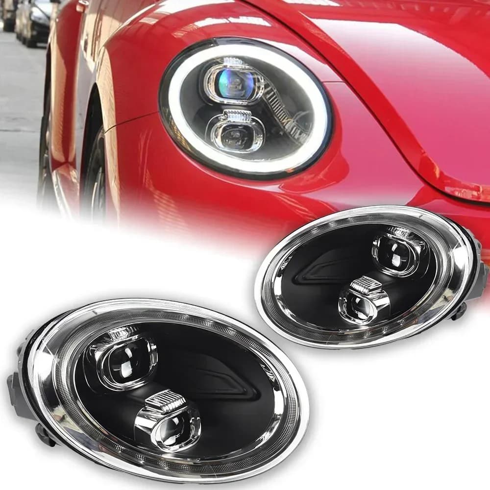 Luci auto per Beetle Faro Proiettore 2013-2018 Segnale dinamico Lampada frontale Fari a LED Obiettivo Drl Accessori automobilistici