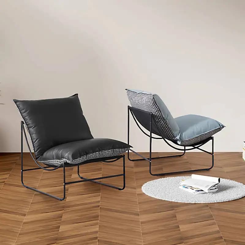 Poltrona Relax Ergonomica per Soggiorno, Sedia Reclinabile Comoda per Lettura e Campeggio, Stile Nordico Moderno, Arredamento Casa