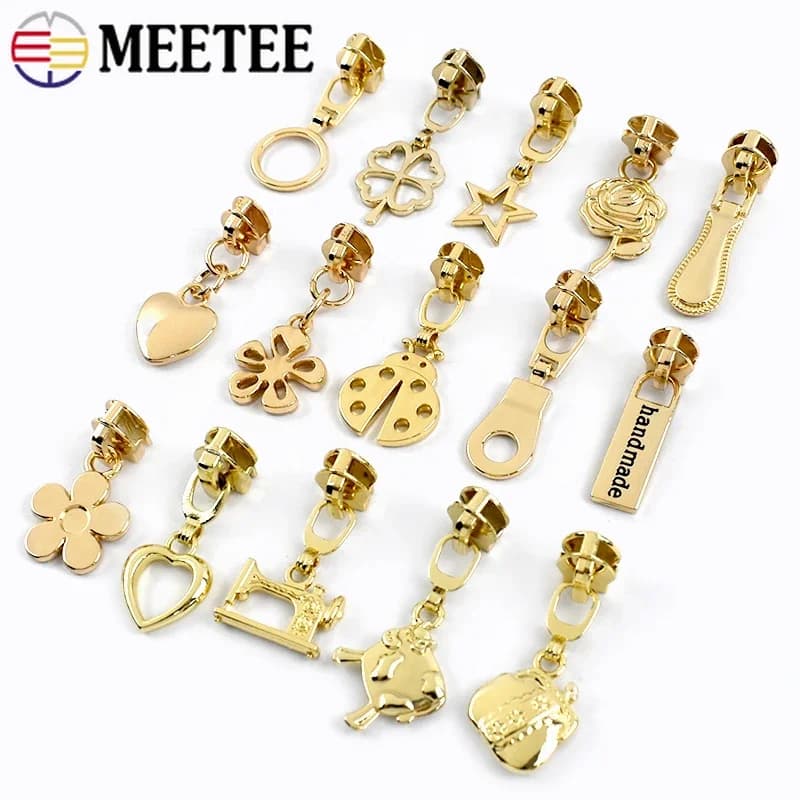 5-20 pezzi 5 # Cursori con cerniera per cerniere in nylon Borsa Vestiti Zip Tira Testa Borse Zip Chiusure Kit di riparazione Accessori per cucire fai da te