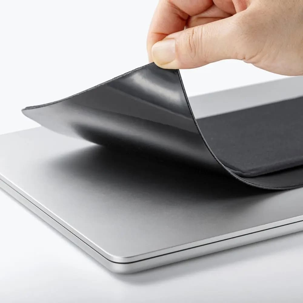 Supporto per mouse portatile a 3 tasche Custodia autoadesiva salvaspazio per disco rigido esterno Custodia portatile in tinta unita