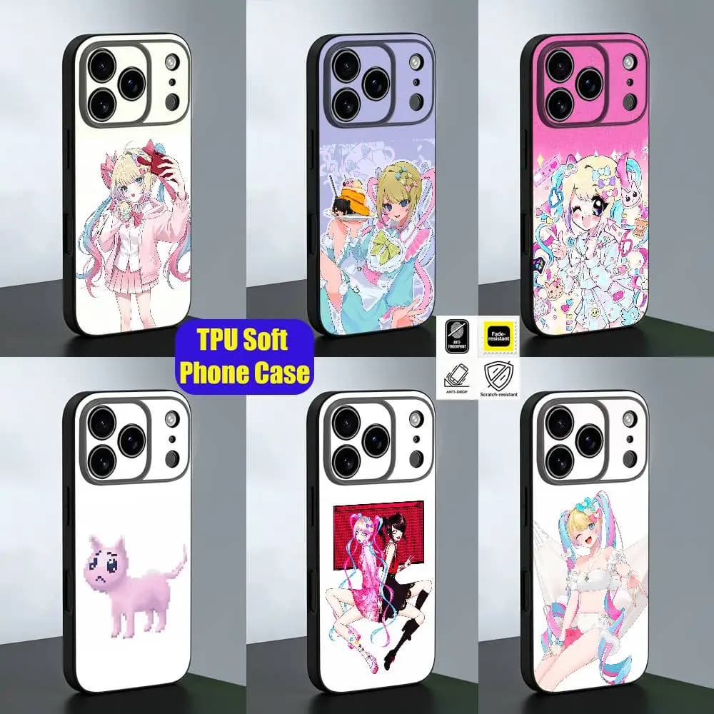 For Needy Streamer Overload KAngel Ame-chan Phone Case For iPhone 15,16,12,13,14,11,17,Pro,Max,Plus,E,Air,Mini Black Cover