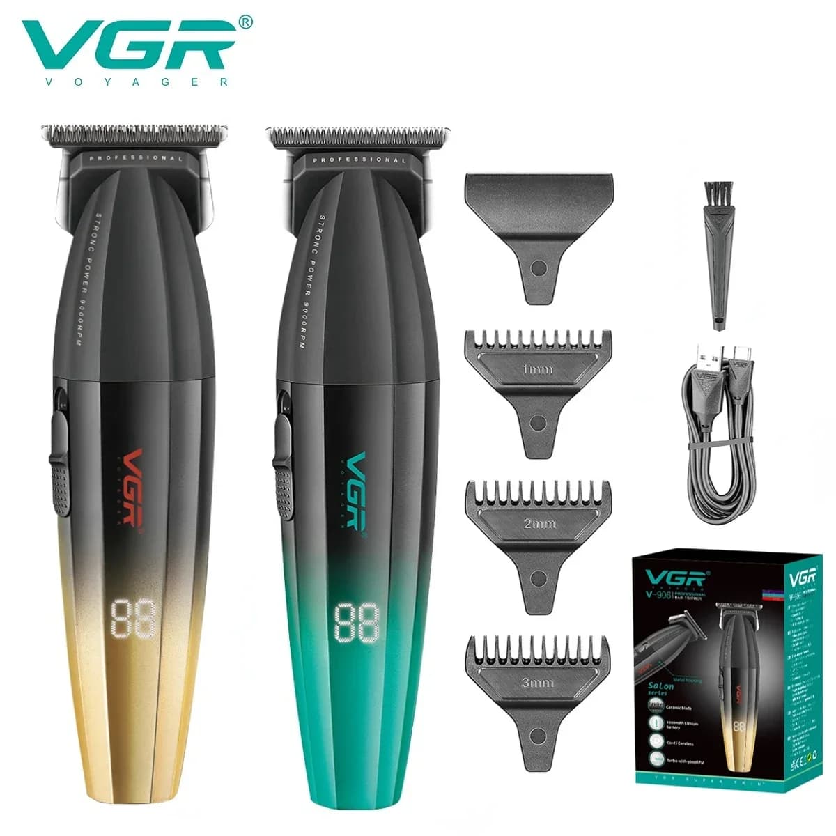 VGR Haircut Professional Haircut for Shaving 9000 RPM Haircut Barbiere Trimer Metal for Men V-906 Haircutting Machine