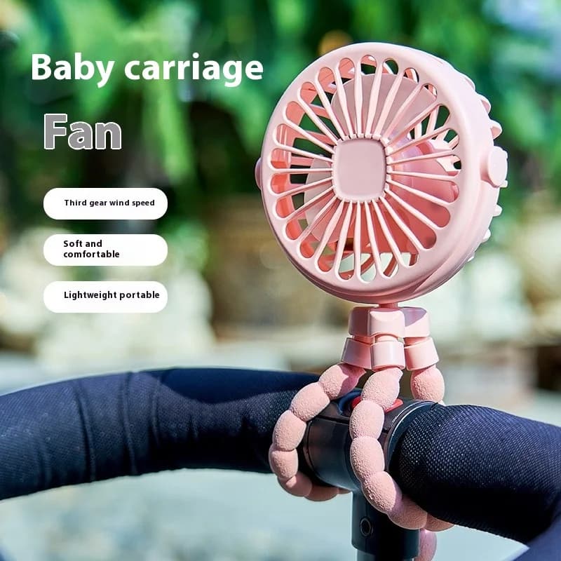 Nuovo ventilatore portatile Octopus, passeggino da tavolo portatile, mini piccolo ventilatore pieghevole a basso rumore