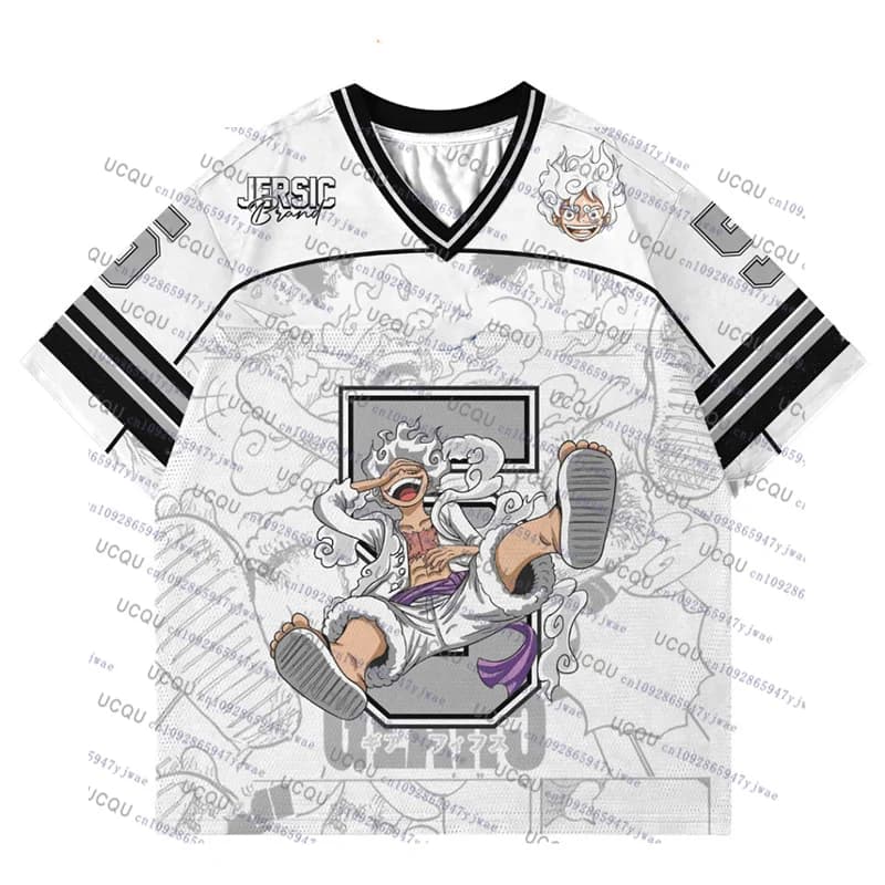 Japanese Anime 2026 One Piece Luffy Gear 5 Man/Woman Oversize Estiva Quick Drying Breathable Sport Cosplay T-shirt