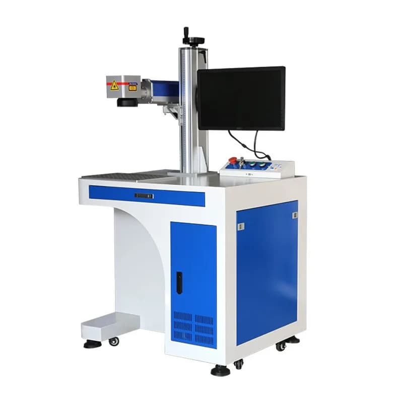 Macchina per marcatura, macchina da tavolo automatica per incisione su metallo, macchina per codifica a fibra ottica, macchina per incisione laser a raggi ultravioletti