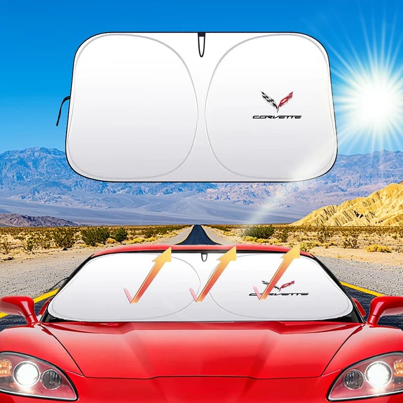 Auto Parabrezza Anteriore Parasole Protettivo UV-Blocker Copertura Per Corvette C1 C2 C3 C4 C5 C5 C6 C7 C6-R C8