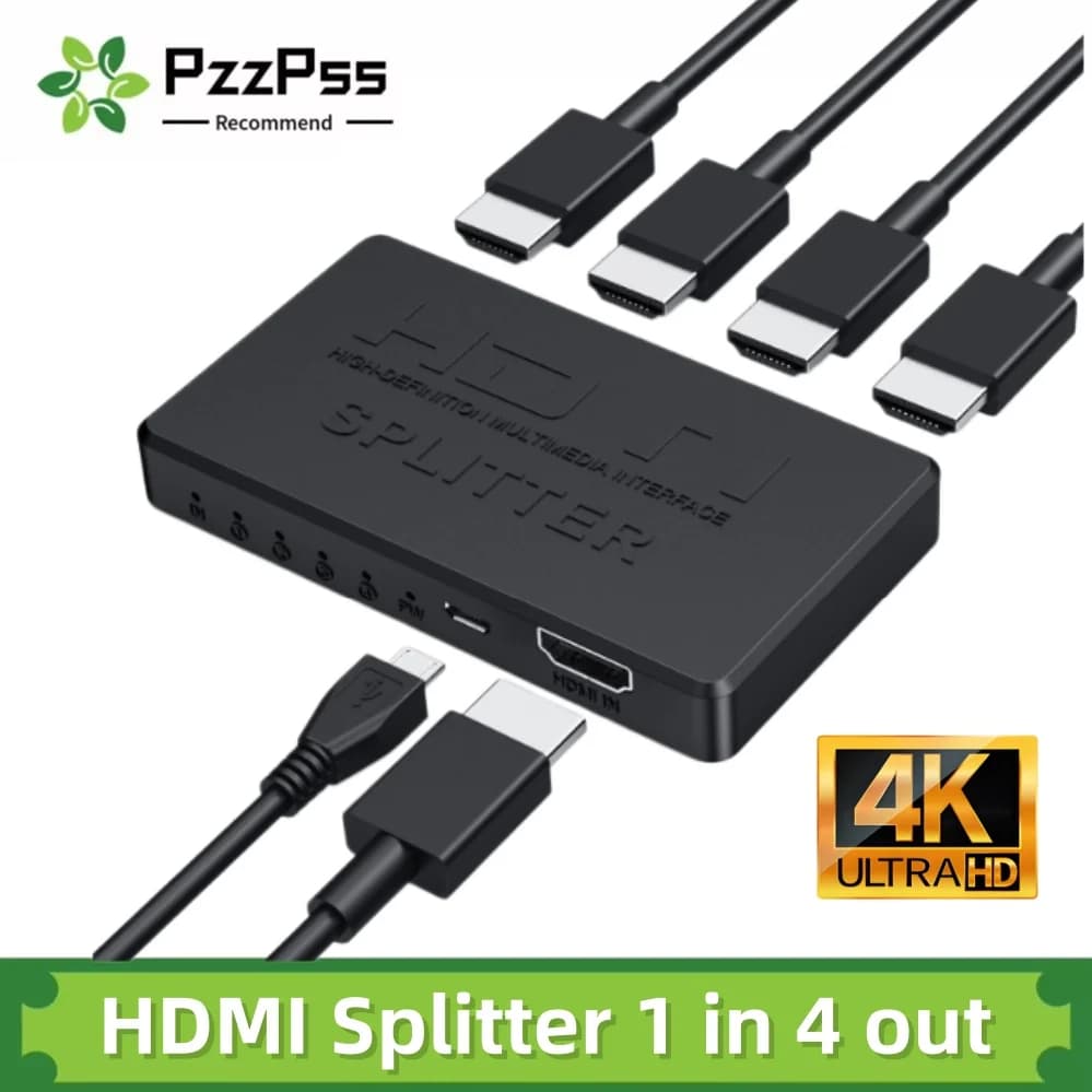 HDMI 4x1 Splitter HDMI HD 4K 1 compatible video switcher in 4 out HDMI Adapter HUB 2x1 for PS4 portable monitor projector