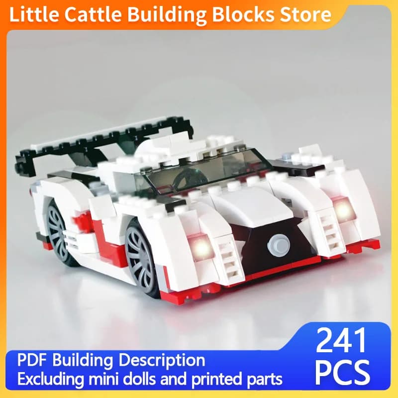 Speed Racing Car Model MOC Building Bricks High-Performance Racing Modular Technology Children Holiday Gifts Assemble Toys Suit