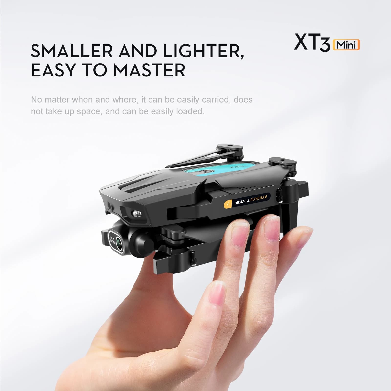 XT3 Easy Fly Mini VR WIFI FPV Drone 4k Flusso ottico Evitamento ostacoli Quadcopter pieghevole con doppia fotocamera RC Elicotteri Giocattoli