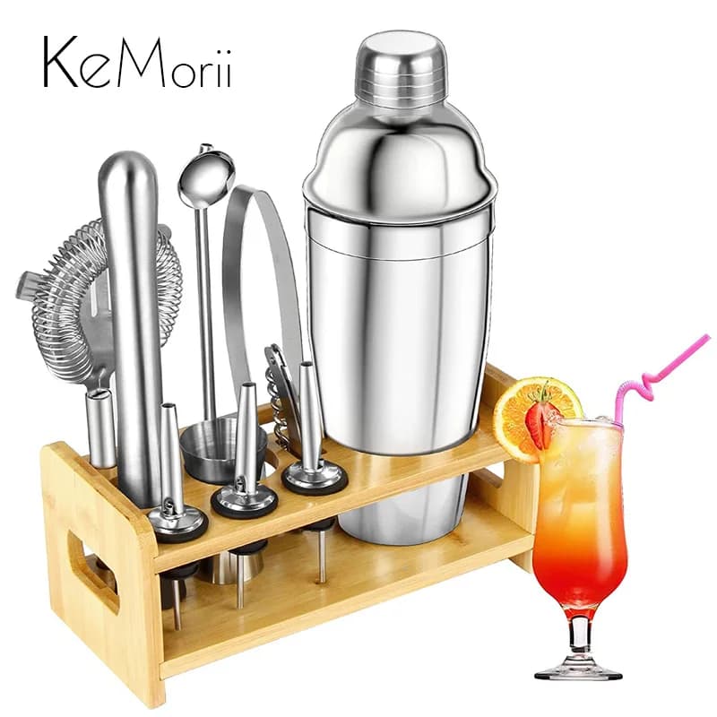 Set professionale per shaker per cocktail, attrezzatura per barista, vino, martini, bevande, mixer, utensili da bar, kit da bar per bar domestico