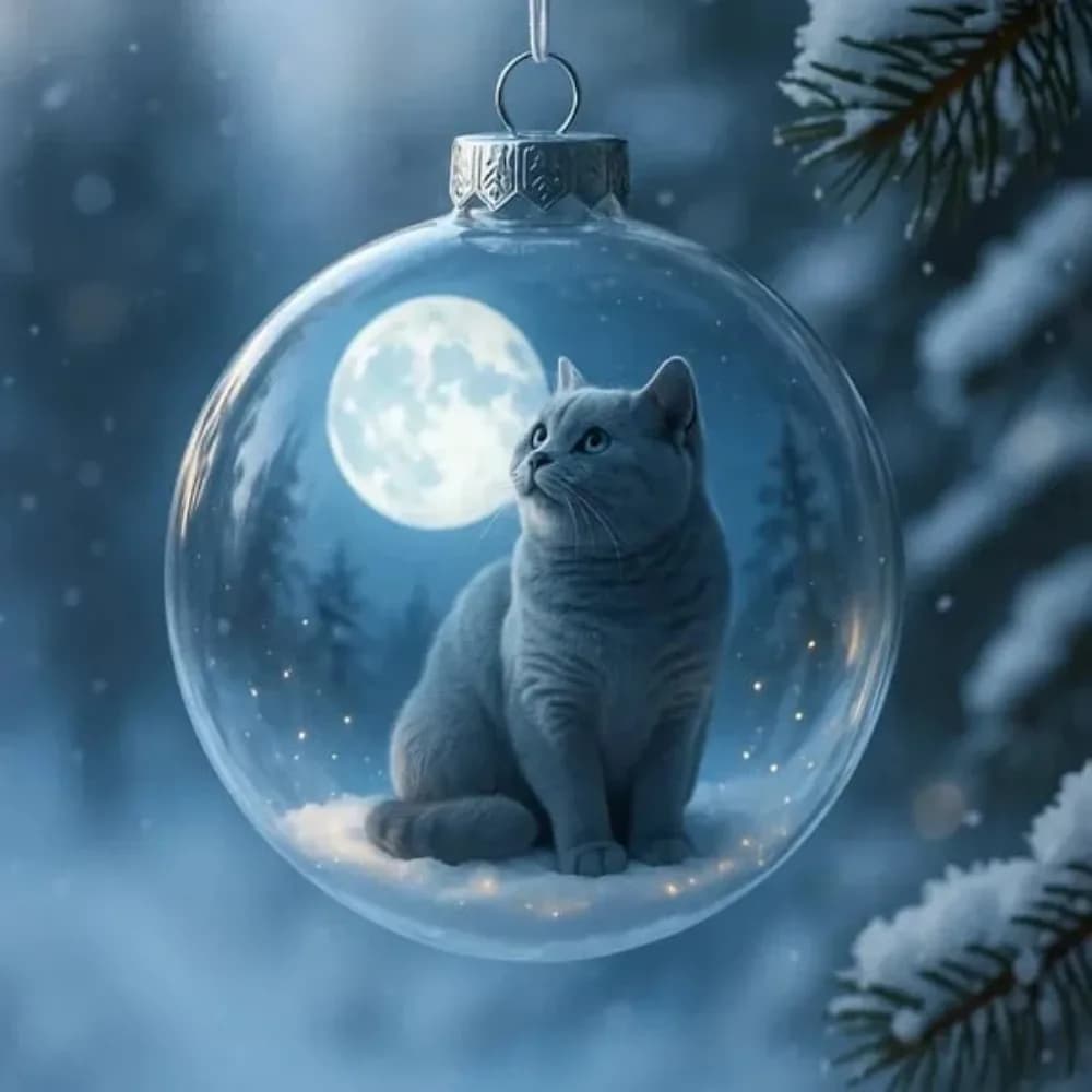 Nuovo gatto di plastica ornamento fai da te in tinta unita ciondolo palla di Natale tappi di ricambio creativi palline appese albero di Natale
