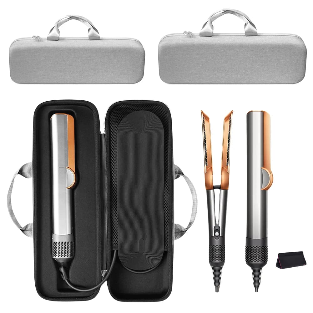 Custodia da viaggio in EVA antiurto, protettiva, antigraffio, con cerniera, anti-caduta per piastra per capelli Dyson Airstrait HT01