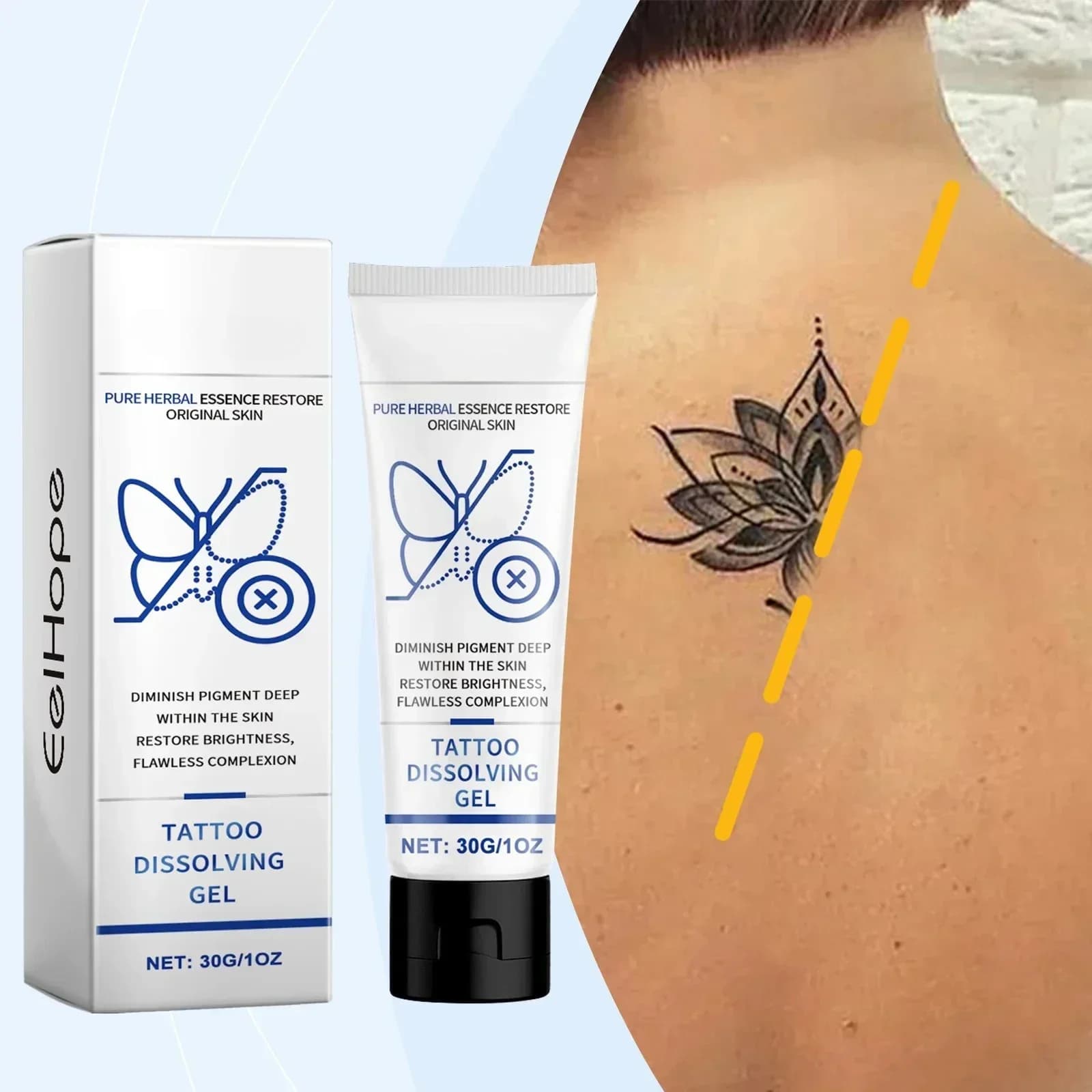 30 g Tattoo Removal Gel Dissolves Gel for Skin Moisturizing Deep Cleaning Care For Tattoo Repair