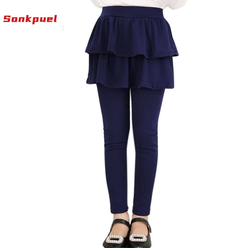 Nuovo arrivo Primavera Autunno leggings per ragazze Gonna-pantaloni Gonna torta ragazza pantaloni per bambini leggings per bambini 3-11 anni