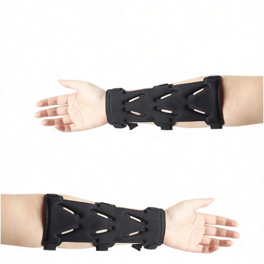 Archery Arm Guard Breathable Protective Gear For Target Shooting Training Unisex Black Forearm Safety Guard