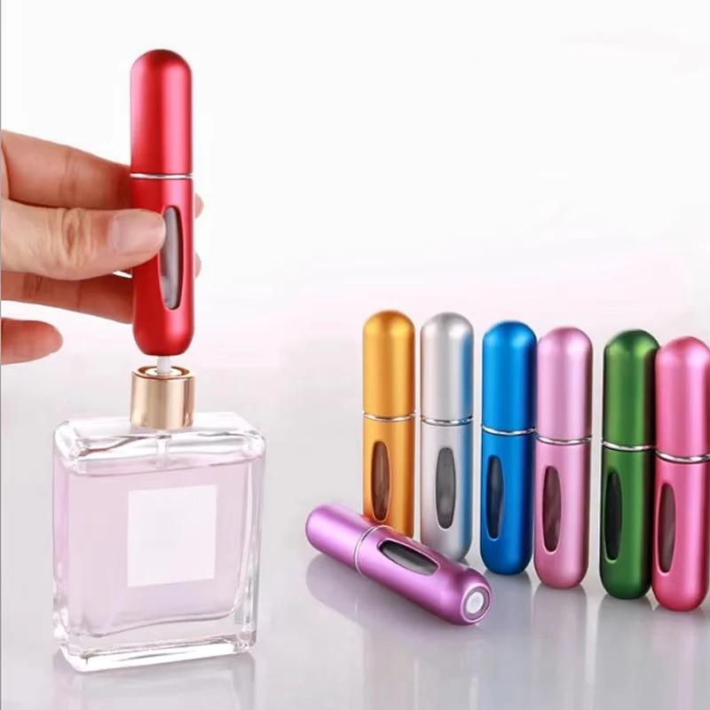5Pcs Perfume Refillable Bottle Spray Bottling Dispenser Mini Portable Empty Liquid Container Travel Travel Essentials Travel Organizer For Beach Summer Vacation Back To School School Supplies Holiday Camping Holiday Essentials Accessories Perfume For Wome