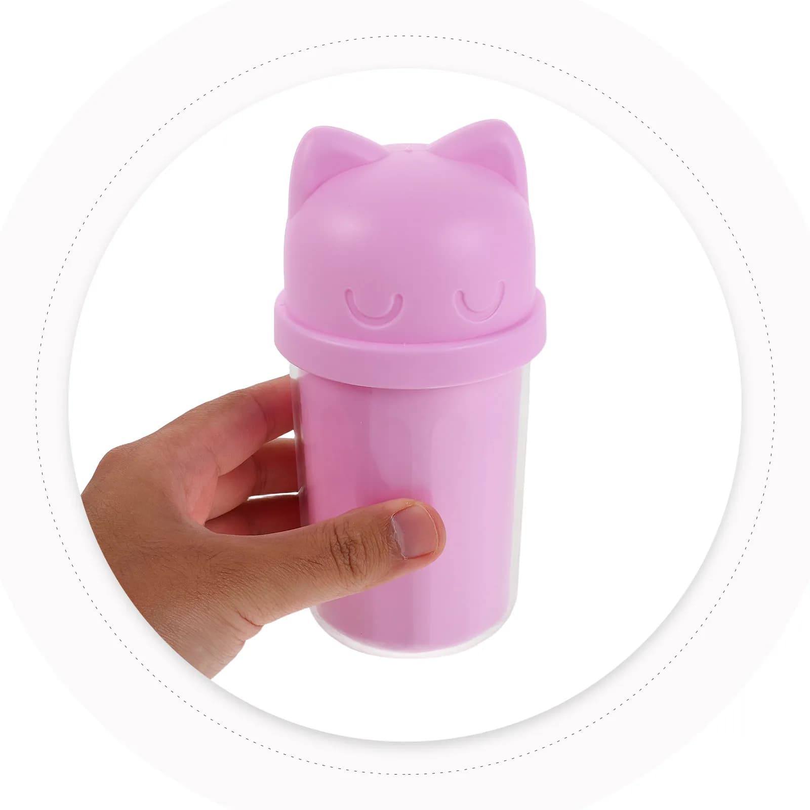 Porta Spazzolino da Viaggio a Doppio Strato, Portatile in Plastica, con Tazza per Collutorio e Design Gatto Carino, Organizzatore per Dentifricio per Adulti