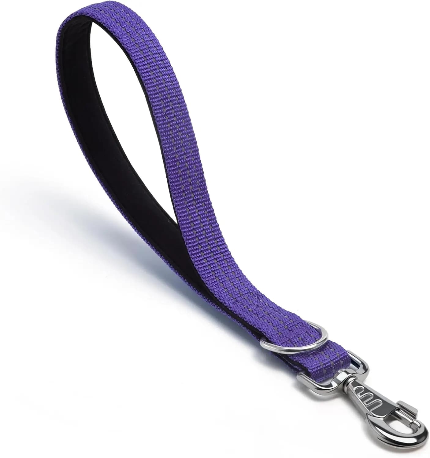 Guinzaglio per Cani in Metallo Resistente con Cavo Riflettente e Impugnatura Imbottita in Nylon per Passeggiate Brevi