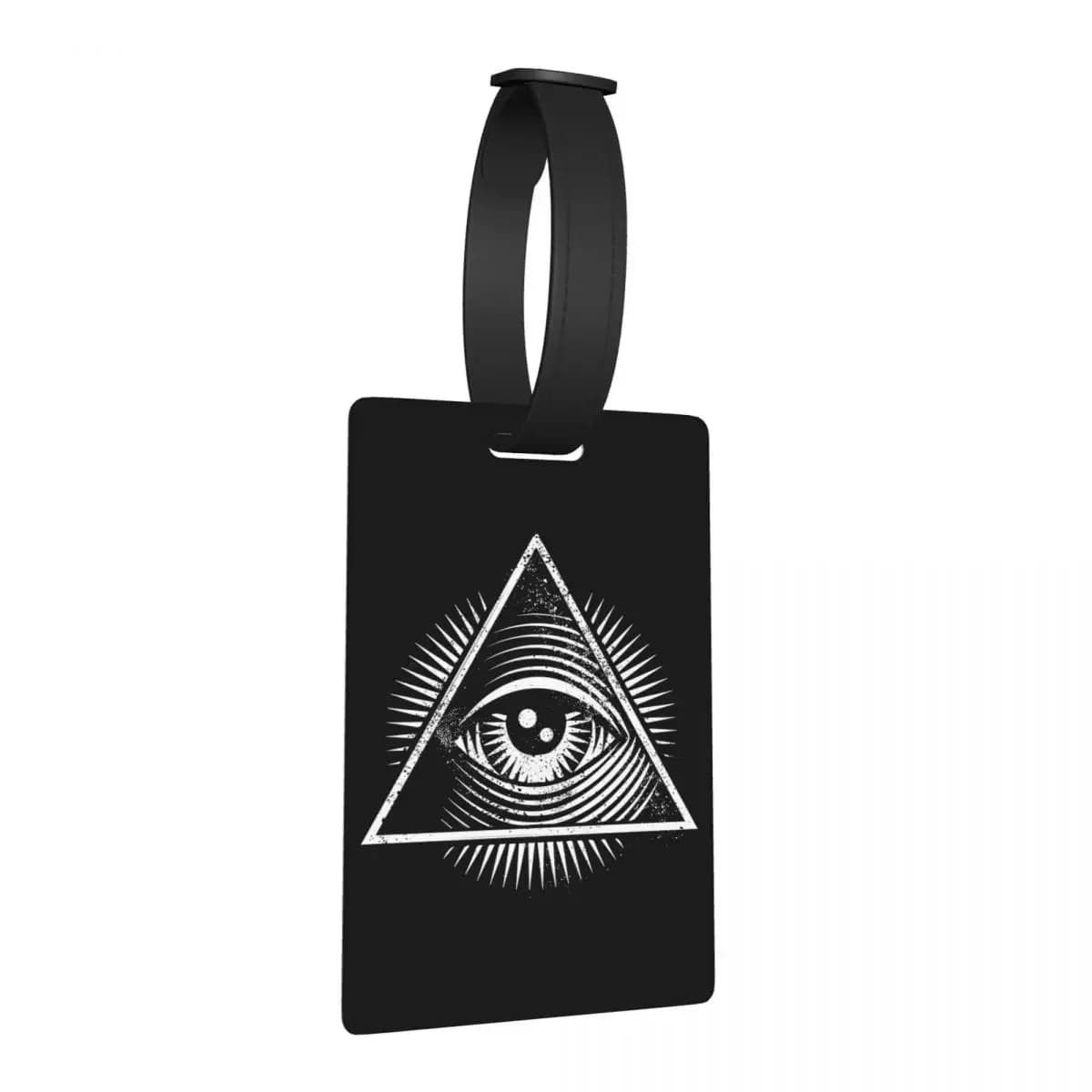 Illuminati All Seeing Eye Etichette per bagagli Accessori per valigie Moda da viaggio Etichetta per imbarco per bagagli Porta etichette ID Nome Indirizzo