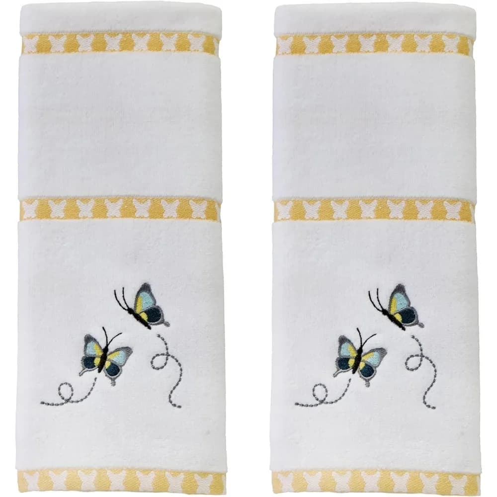Set di 2 asciugamani con farfalle danzanti per bagno/cucina/bar e regalo