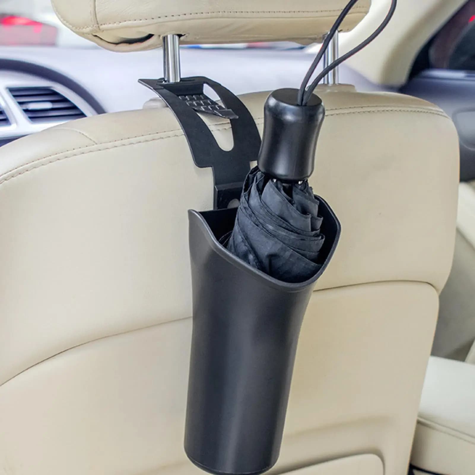 Contenitore portaombrelli impermeabile per auto, scatola portaoggetti per sedile posteriore, portaoggetti per ombrelli, cestino per rifiuti, accessori interni auto
