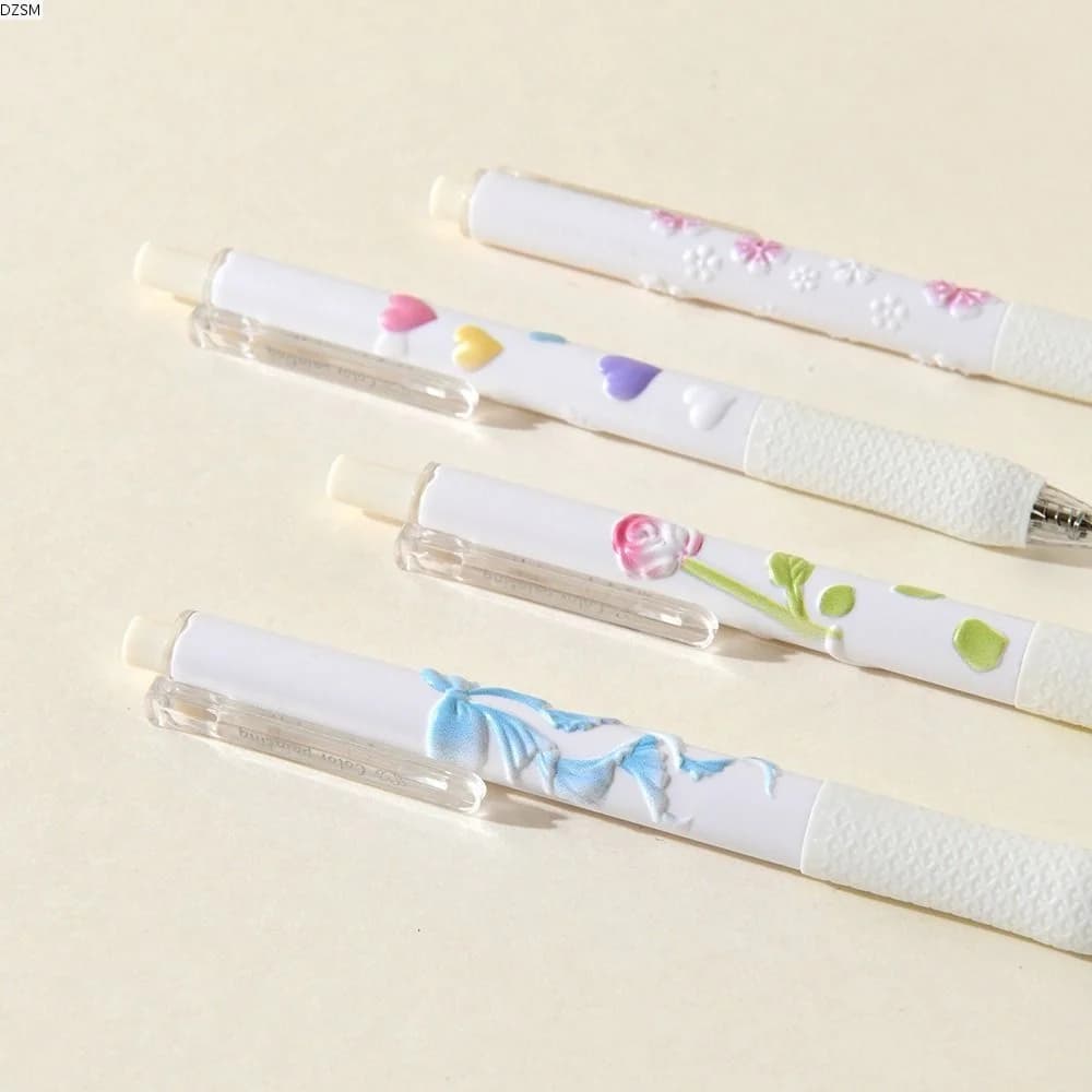Penna per Journaling 0.5mm, Penna Gel con Punta a Ago, Inchiostro Nero, Scrittura Fluida, Impugnatura Confortevole, Penna a Pressione per Uso Quotidiano