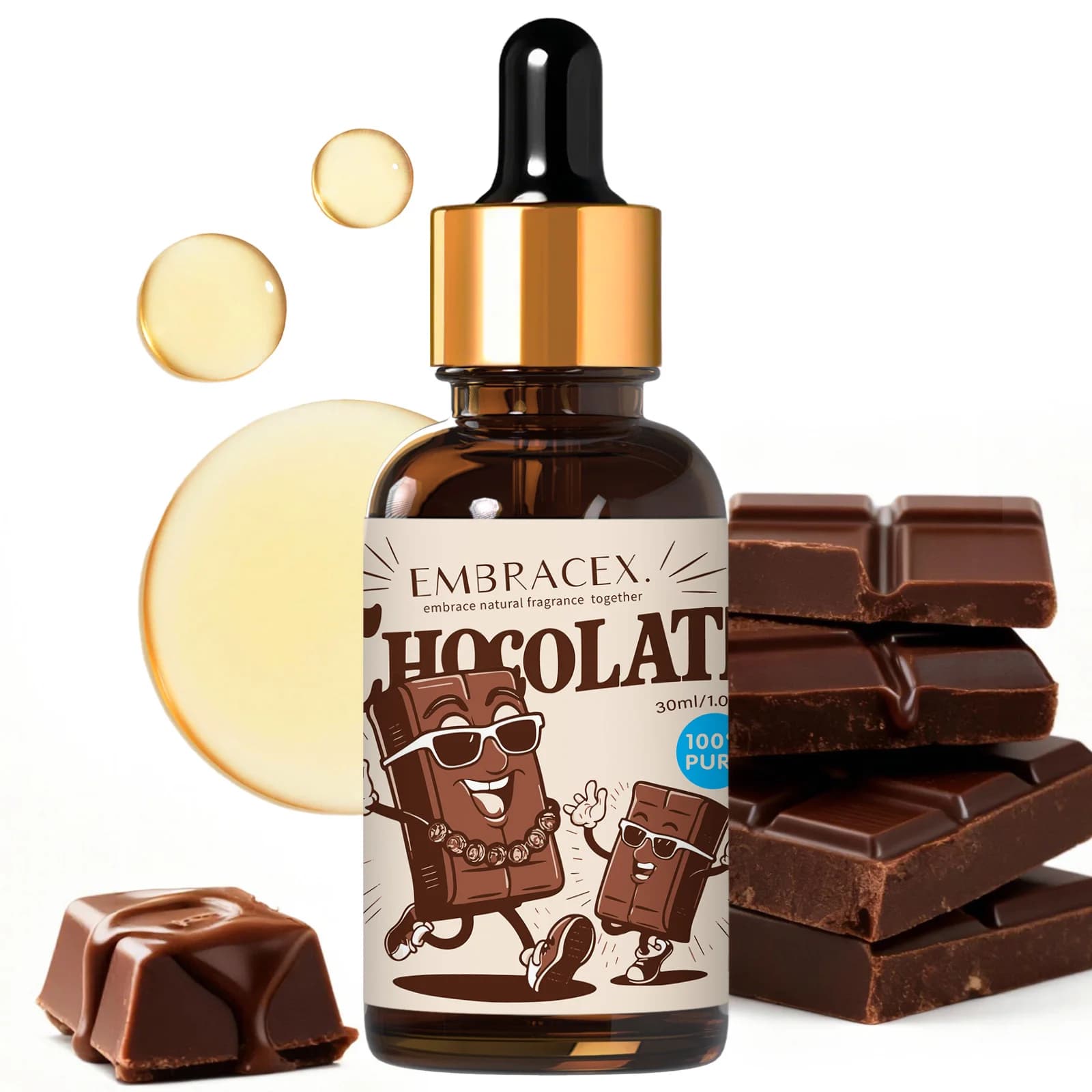 Deodorante per auto con olio essenziale al cioccolato da 30 ml per diffusori, profumo a lunga durata, per realizzare candele, regalo per gli amici, aromaterapia