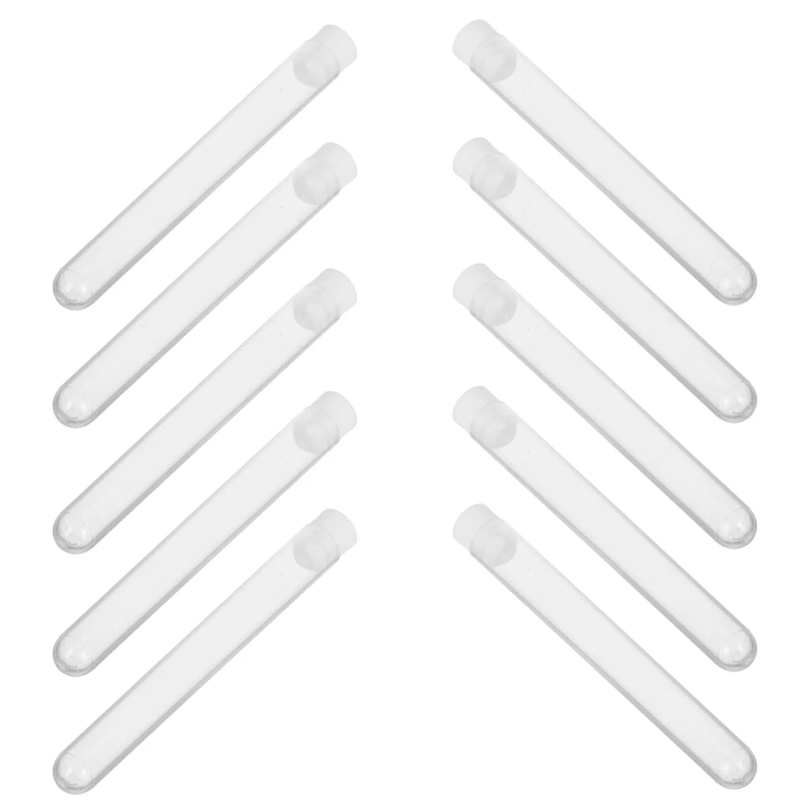 15 Pieces Transparency Test Tubes for Brushes Eyelashes, Travel Portable Case for Makeup Brushes, Transparent Organizer for Eyelashes and Mascara