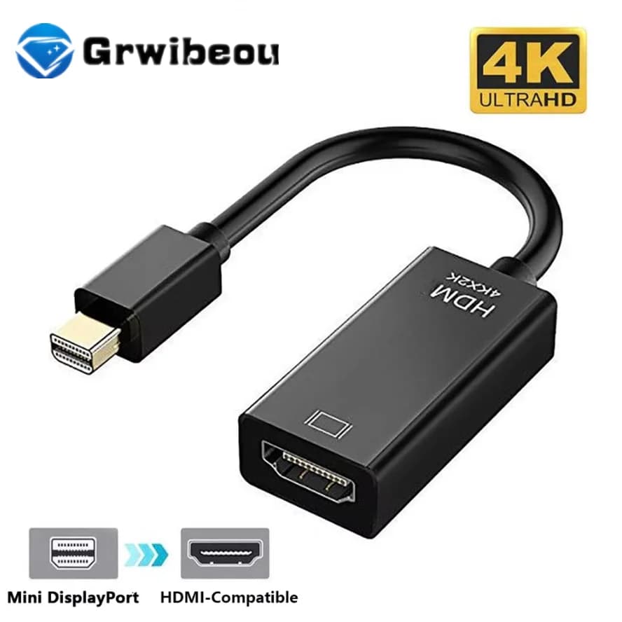 Connecto adattatore compatibile Mini DP Thunderbolt a HDMI Converter 4K 2K 1080P per proiettore monitor TV portatile superficie MacBook