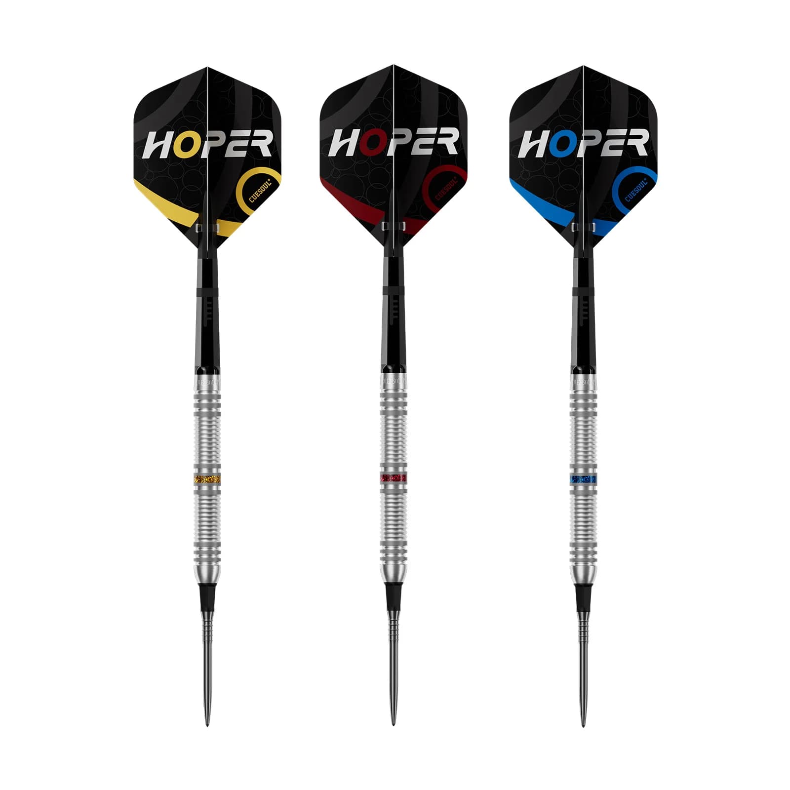 Set di freccette CUESOUL 'HOPER' OTO Point per punte in acciaio e morbide, 90% tungsteno - 19/21/23g