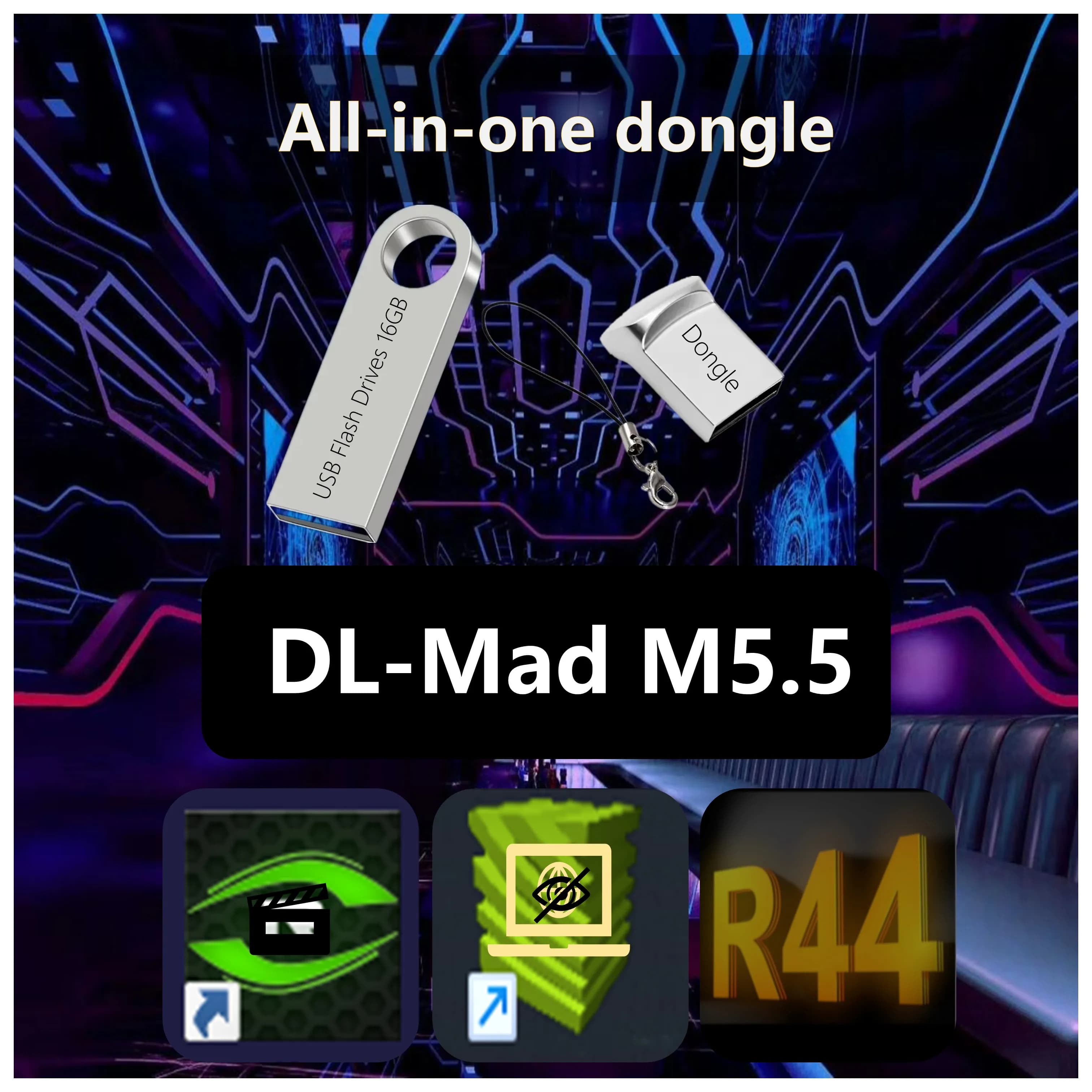 Chiavette USB personalizzate DL-MadM5.5 da 16 GB e dongle Strumenti professionali su misura per designer di illuminazione scenica