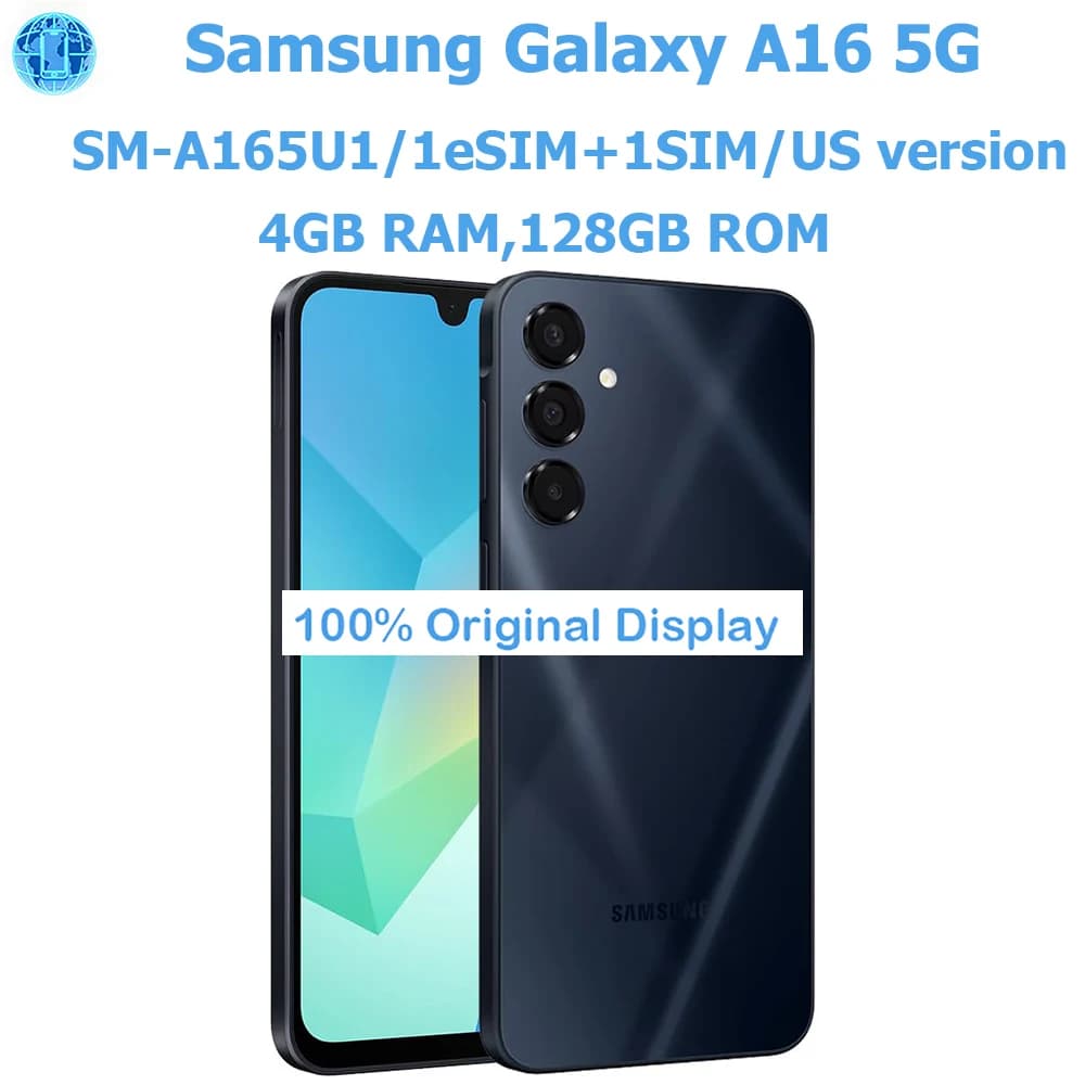 Samsung Galaxy A16 5G Ricondizionato, Smartphone Android Versione USA, Schermo AMOLED 6.7 pollici 1080x2340 90Hz, 5000mAh, NFC, 25W