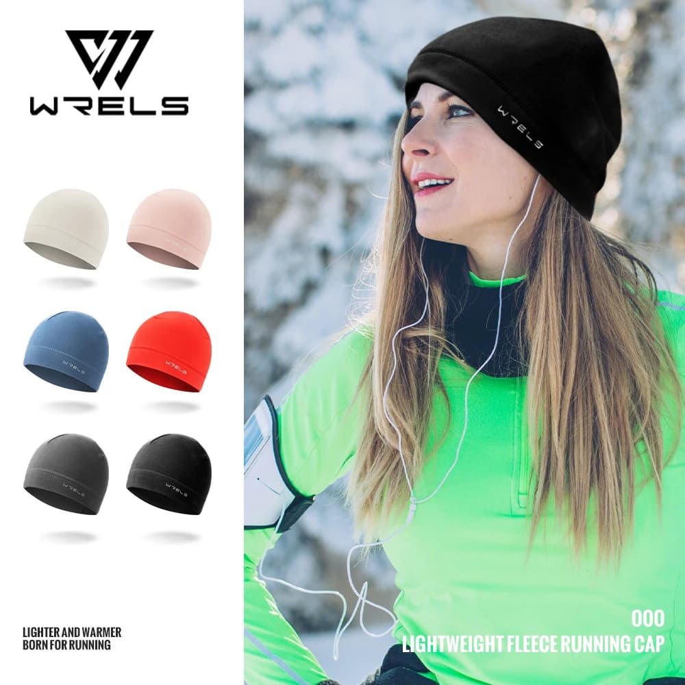WRELS Cappelli sportivi da corsa termici invernali Cappello berretto morbido antivento Escursionismo Ciclismo Corsa Snowboard Sci Cappello caldo per sport all'aria aperta